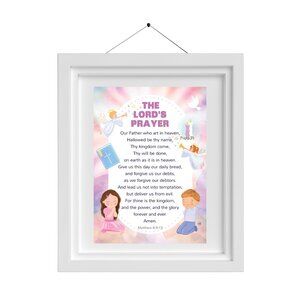 The Lord's Prayer Wall Art (White)